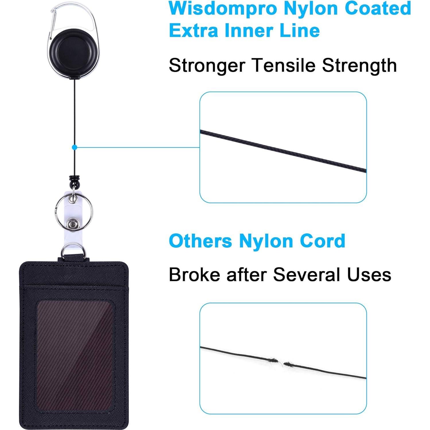 Soporte Retráctil para Insignia Wisdompro con Cinta de Cuello 47.6 cm