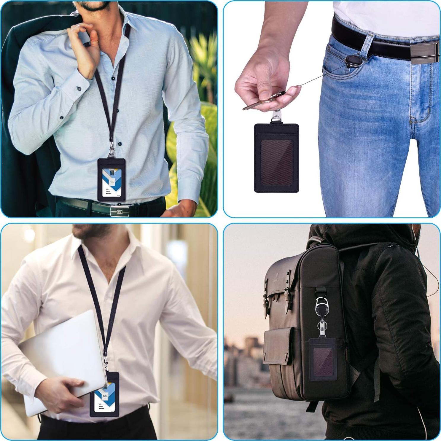 Soporte Retráctil para Insignia Wisdompro con Cinta de Cuello 47.6 cm