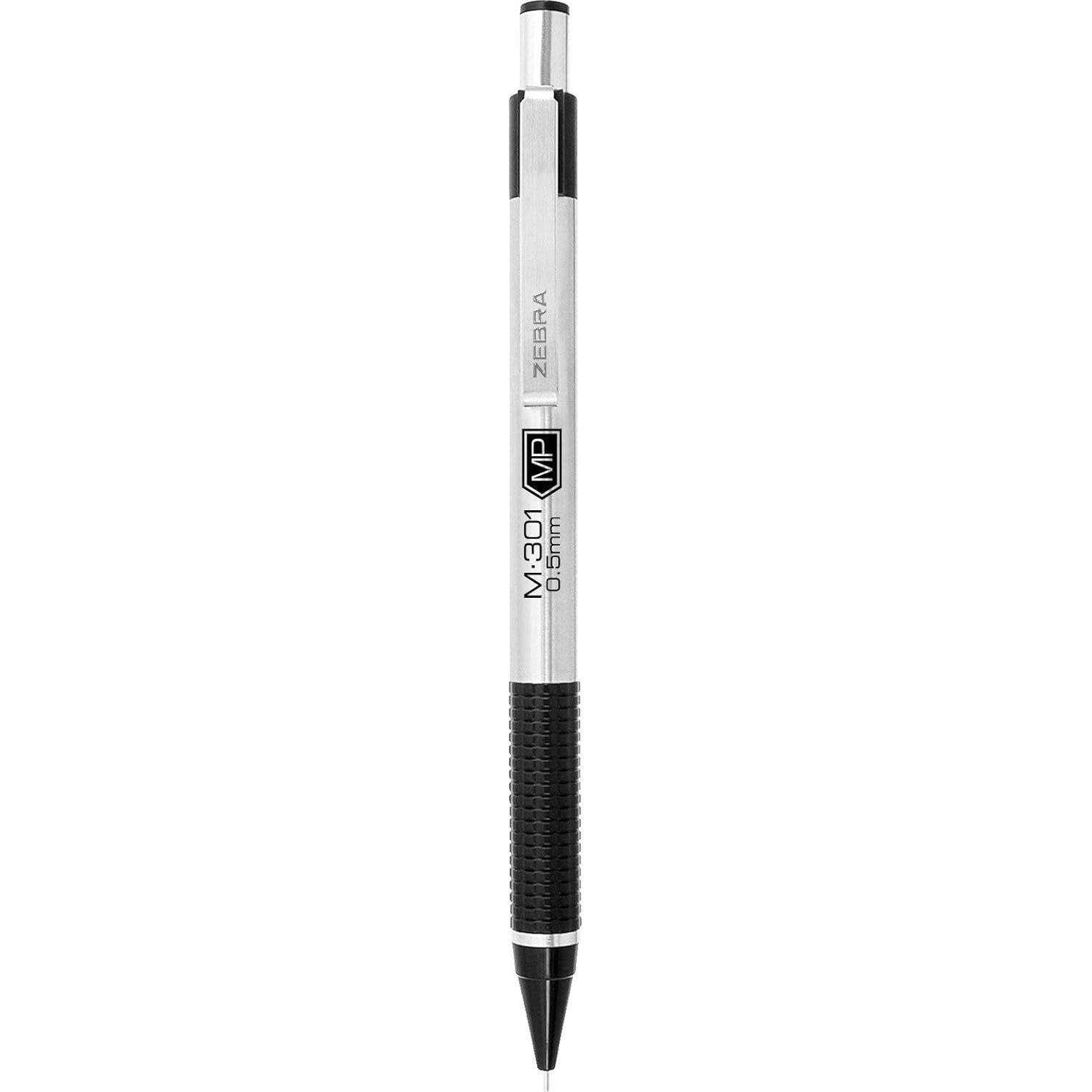 Lápices Mecánicos Zebra Pen M-301 Acero Inoxidable 0.5mm Paquete de 2