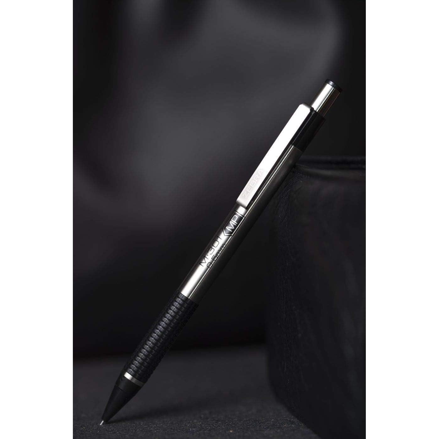 Lápices Mecánicos Zebra Pen M-301 Acero Inoxidable 0.5mm Paquete de 2