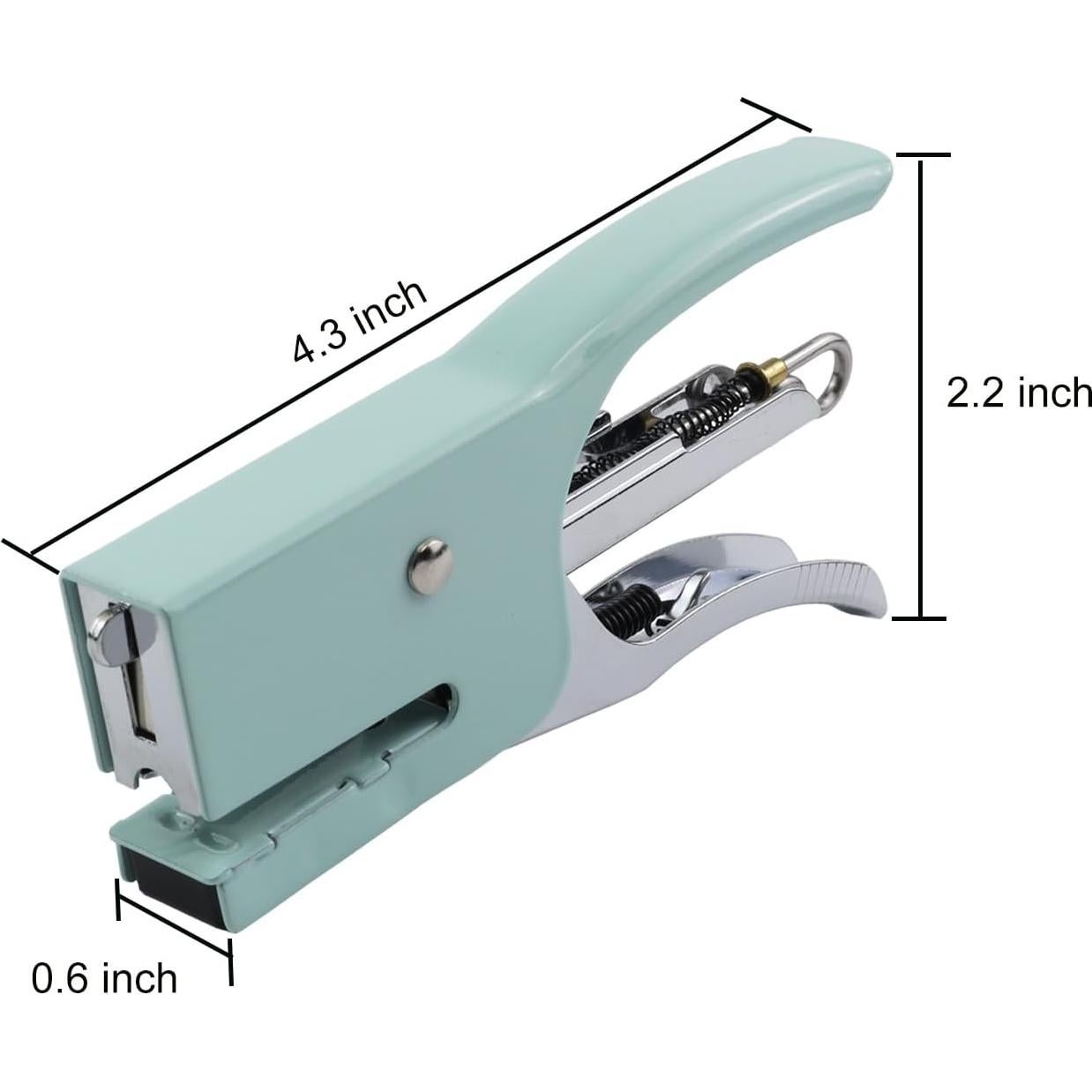 Grapadora de Mano Aacehlh Verde Menta con 750 Grapas