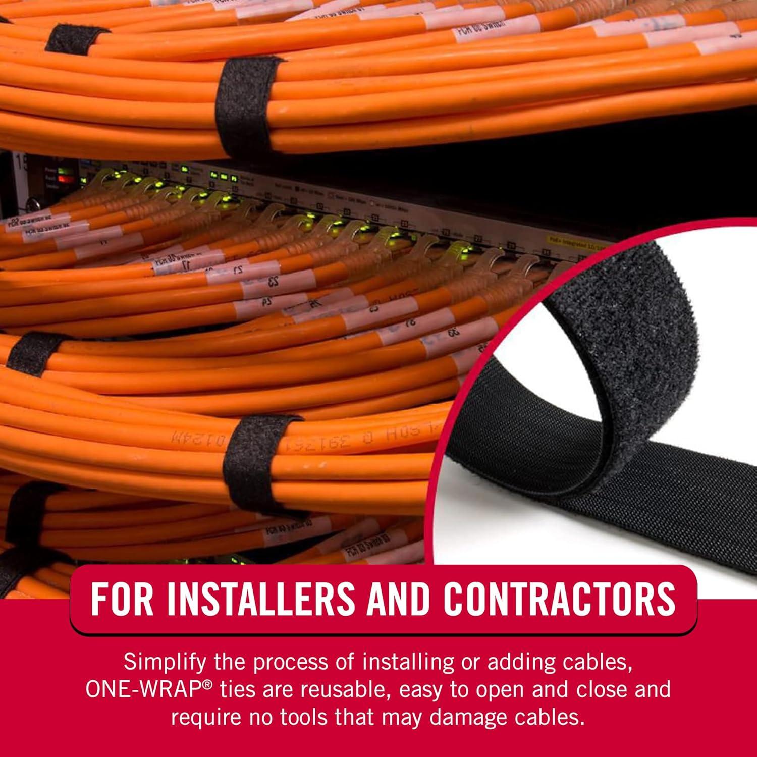 Correas VELCRO Pesadas 13.72 m x 1.9 cm Autoadhesivas