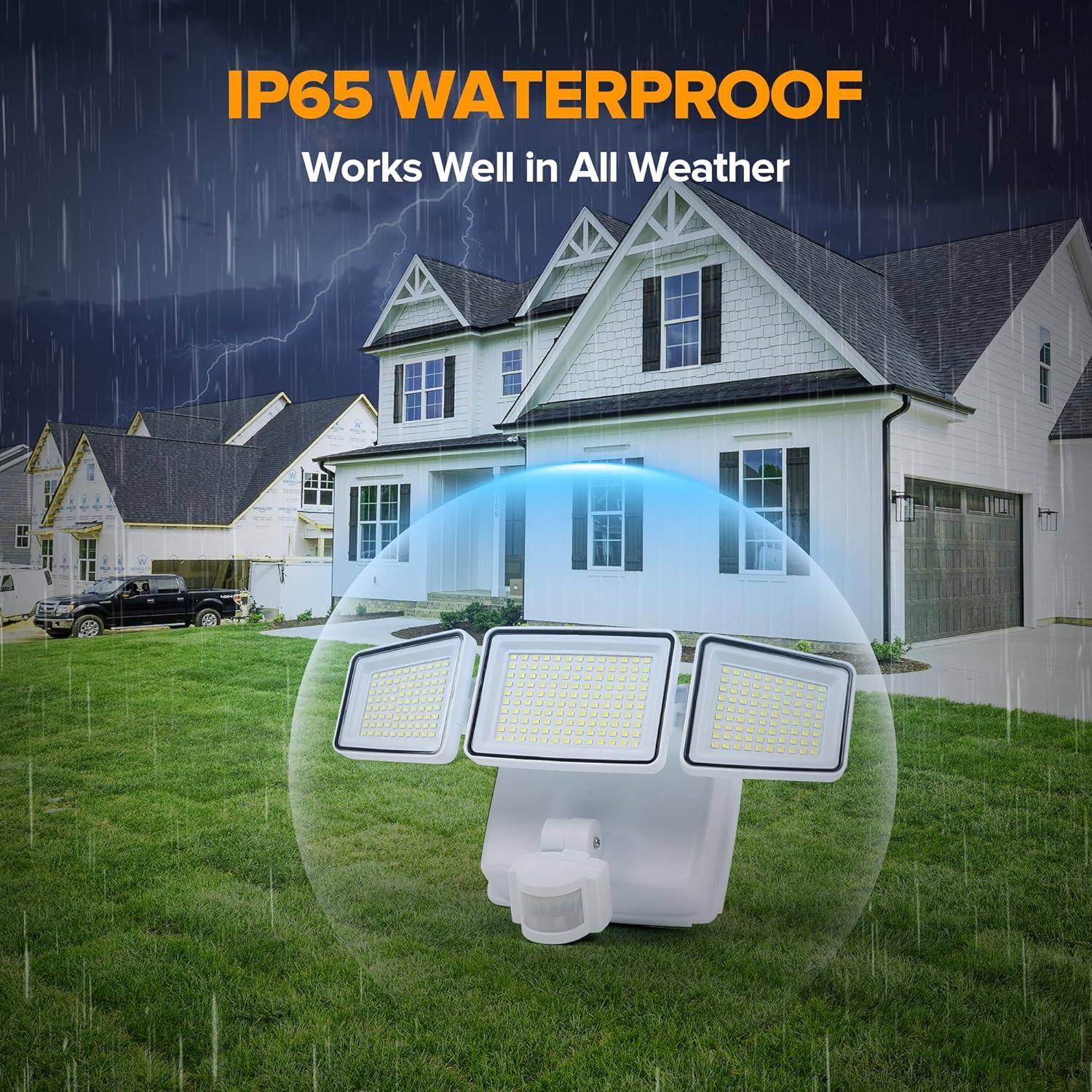 Luz de Sensor de Movimiento UME 302 LED 1800LM IP65 Blanca