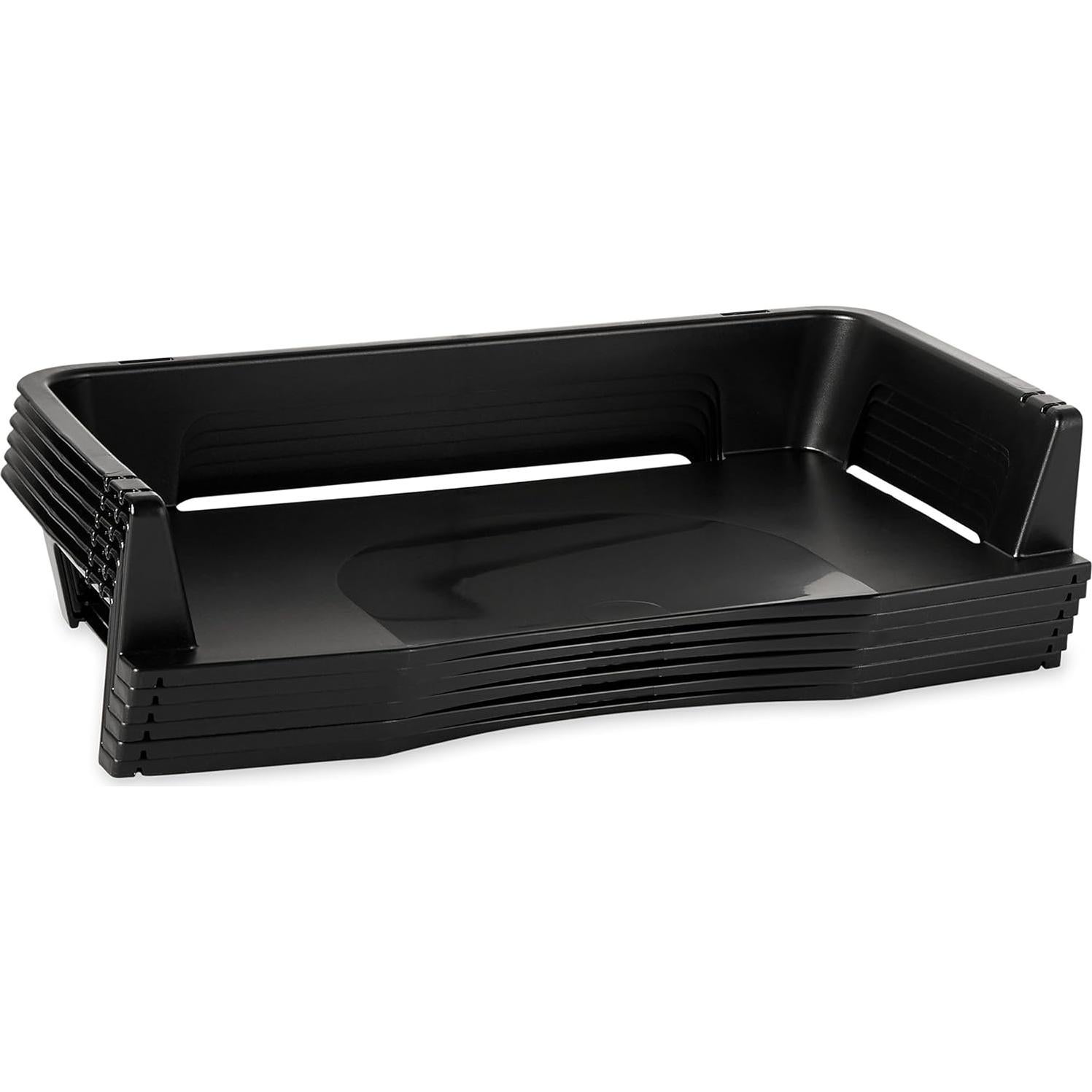 Bandeja de Cartas Rubbermaid Regeneration A4 6 Niveles Plástico Negro