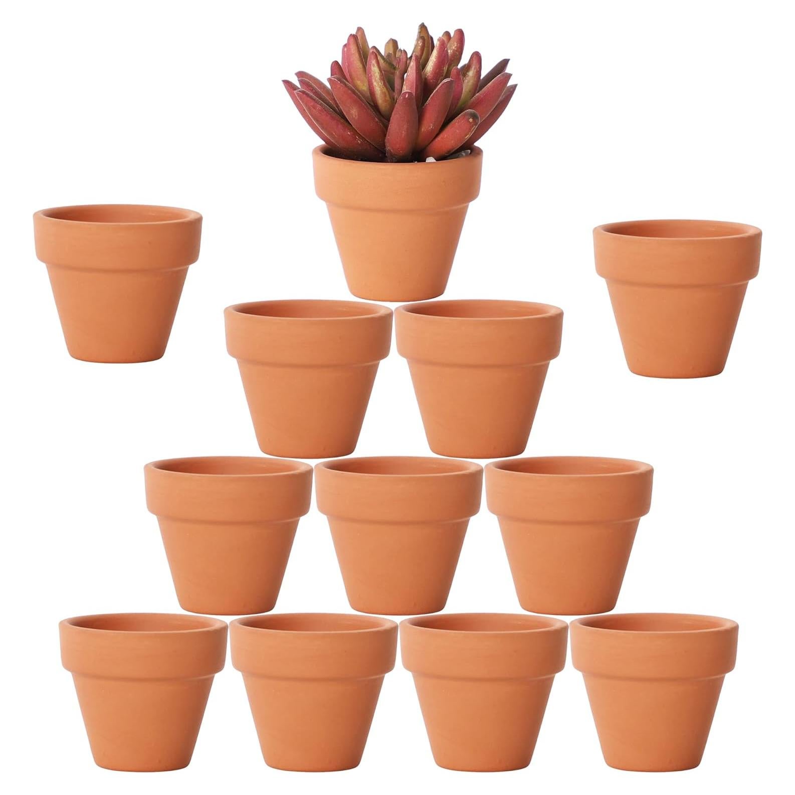 Macetas de Terracota Yishang 5.08 cm Paquete de 12 con Drenaje