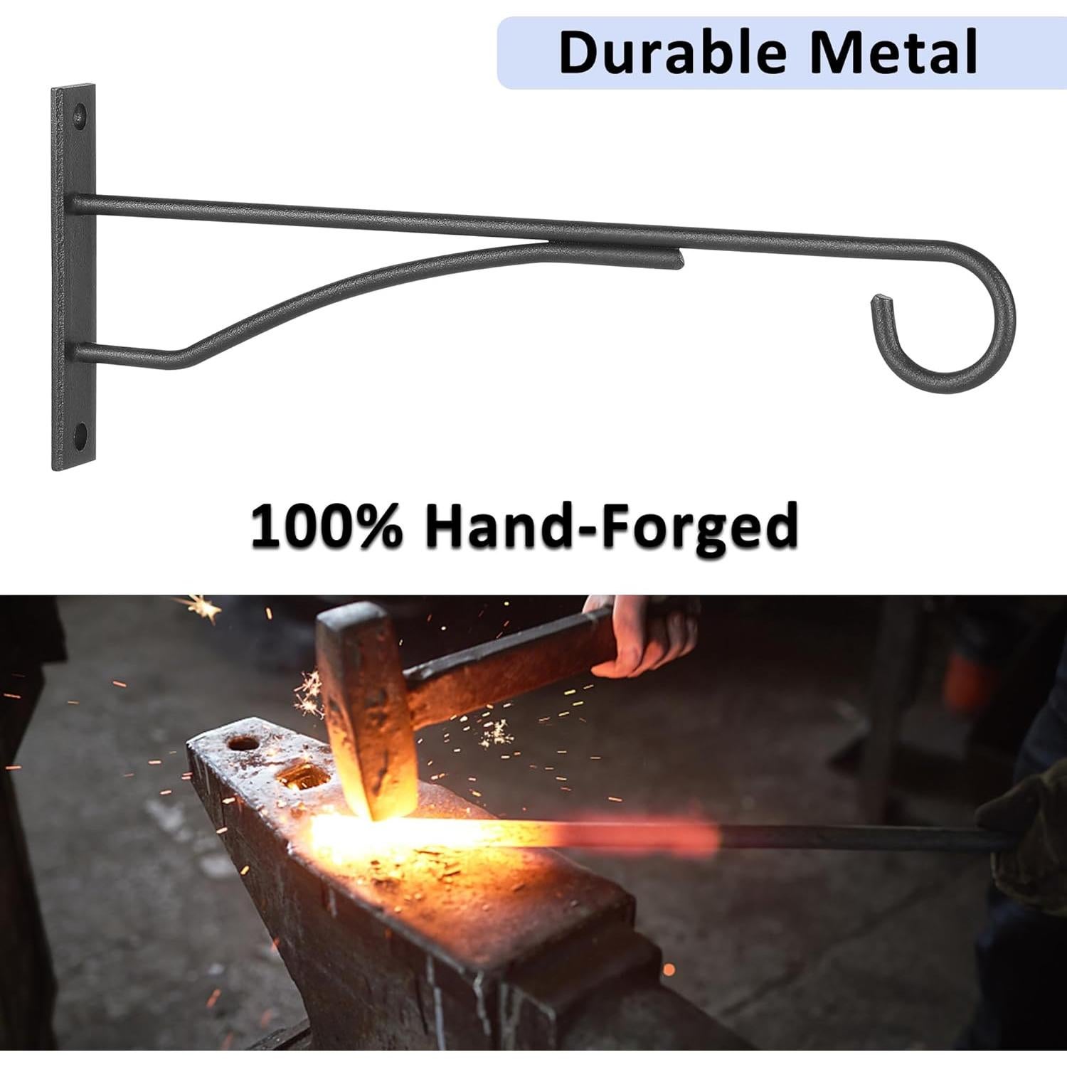 Soportes para Plantas Eyrosa 20 cm Paquete de 6 Metal Negro