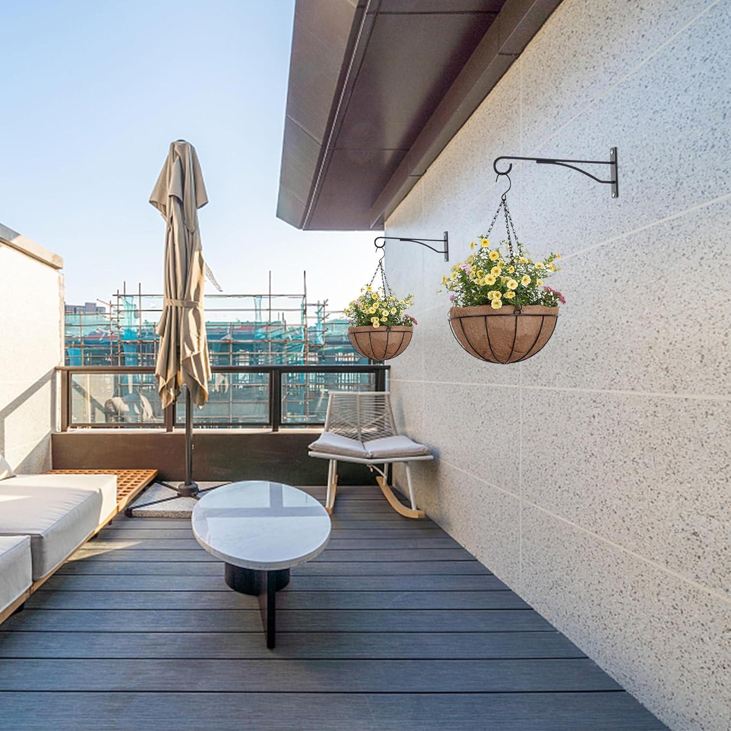 Soportes para Plantas Eyrosa 20 cm Paquete de 6 Metal Negro