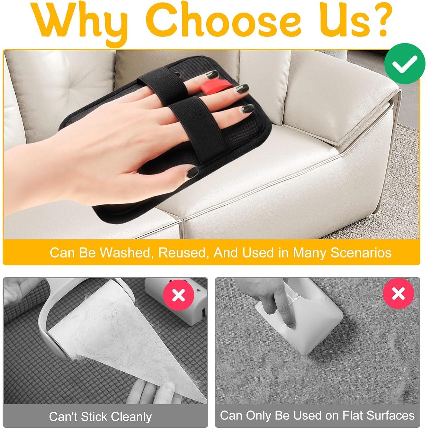 Guantes de Cepillado Reutilizables Chenyanc para Mascotas 2 Pcs