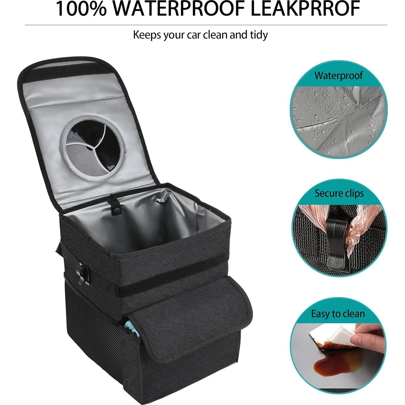 Basurero de Auto Time2go 6.81L Impermeable con Tapa