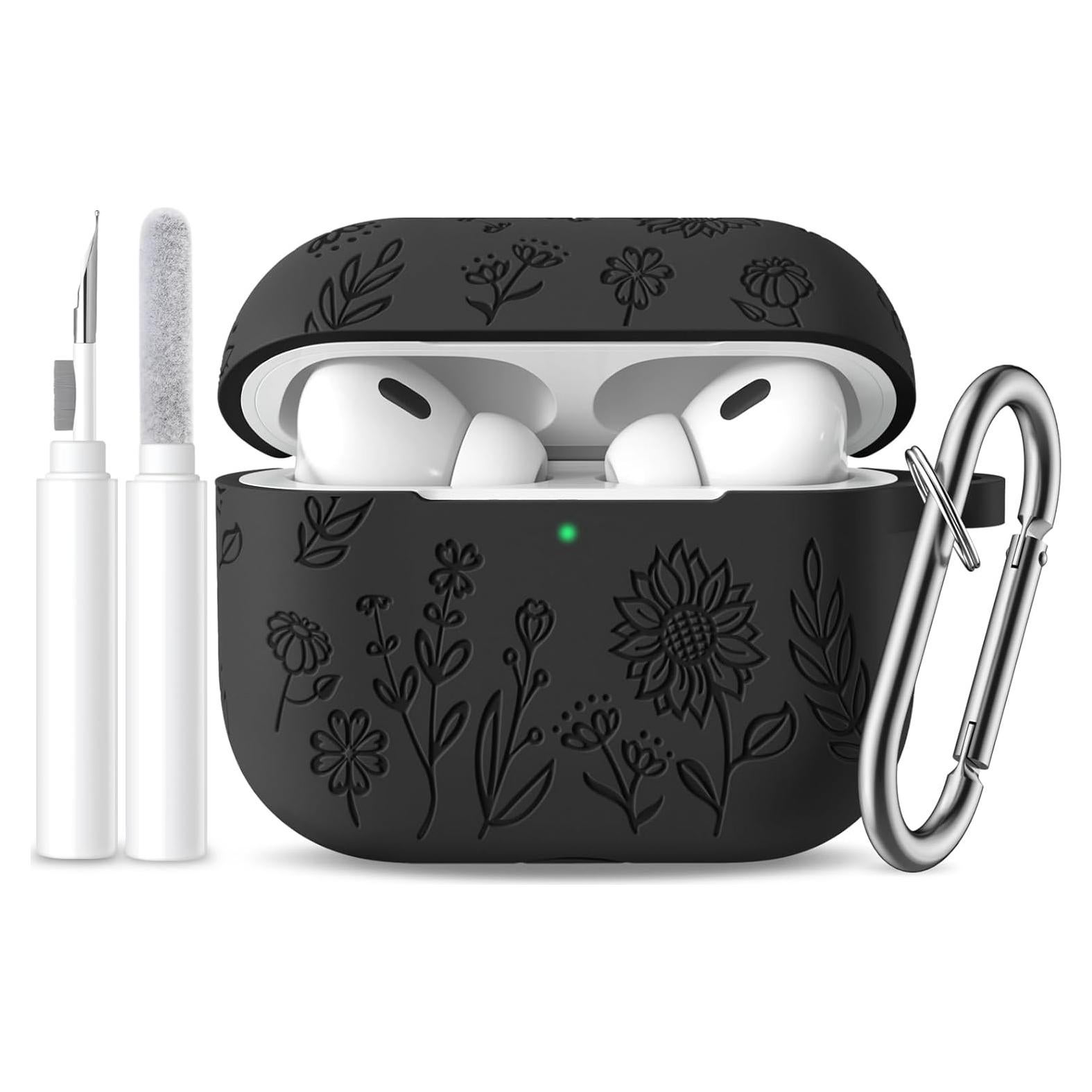 Funda de Silicona Hamile para AirPods Pro 2da Gen - Negro