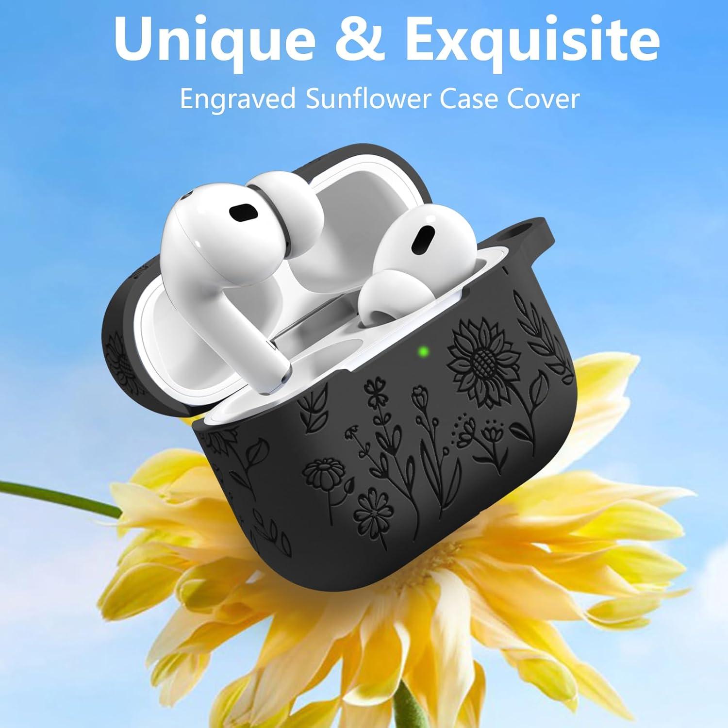 Funda de Silicona Hamile para AirPods Pro 2da Gen - Negro