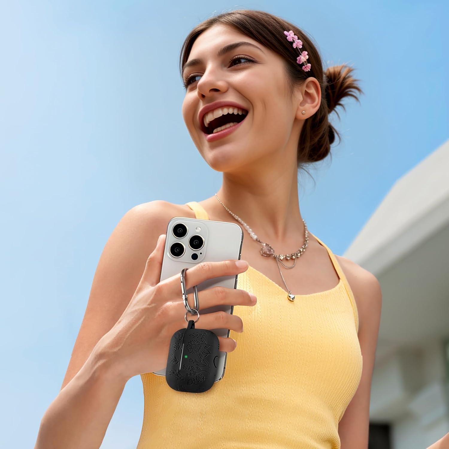 Funda de Silicona Hamile para AirPods Pro 2da Gen - Negro