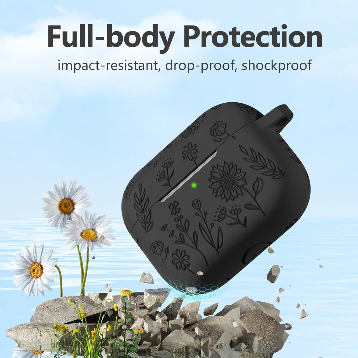 Funda de Silicona Hamile para AirPods Pro 2da Gen - Negro