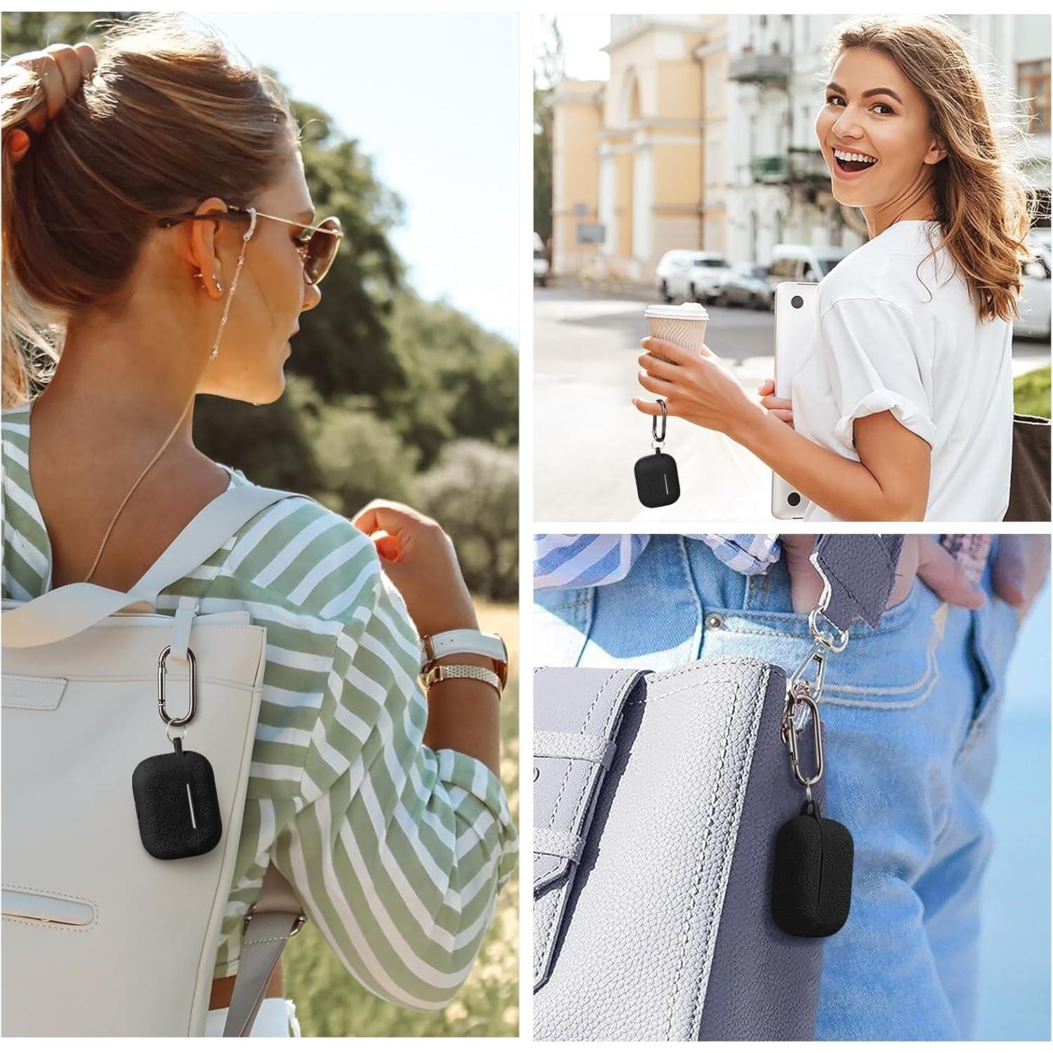 Funda de Silicona Hamile para AirPods Pro 2da Gen - Negro