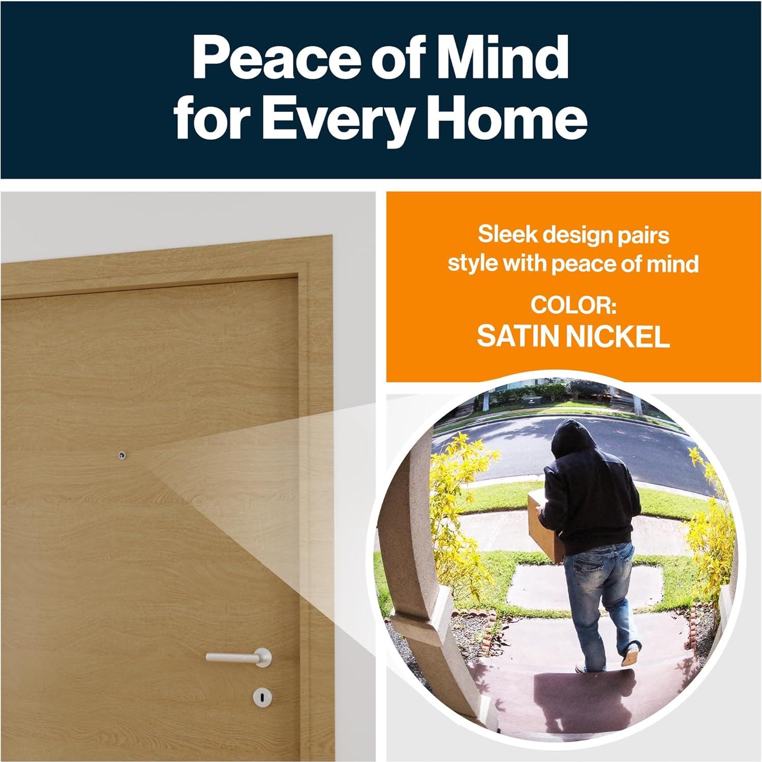 Visor de puerta KS Hardware DV-SNp25 | Mirilla 180° Niquel Satinado