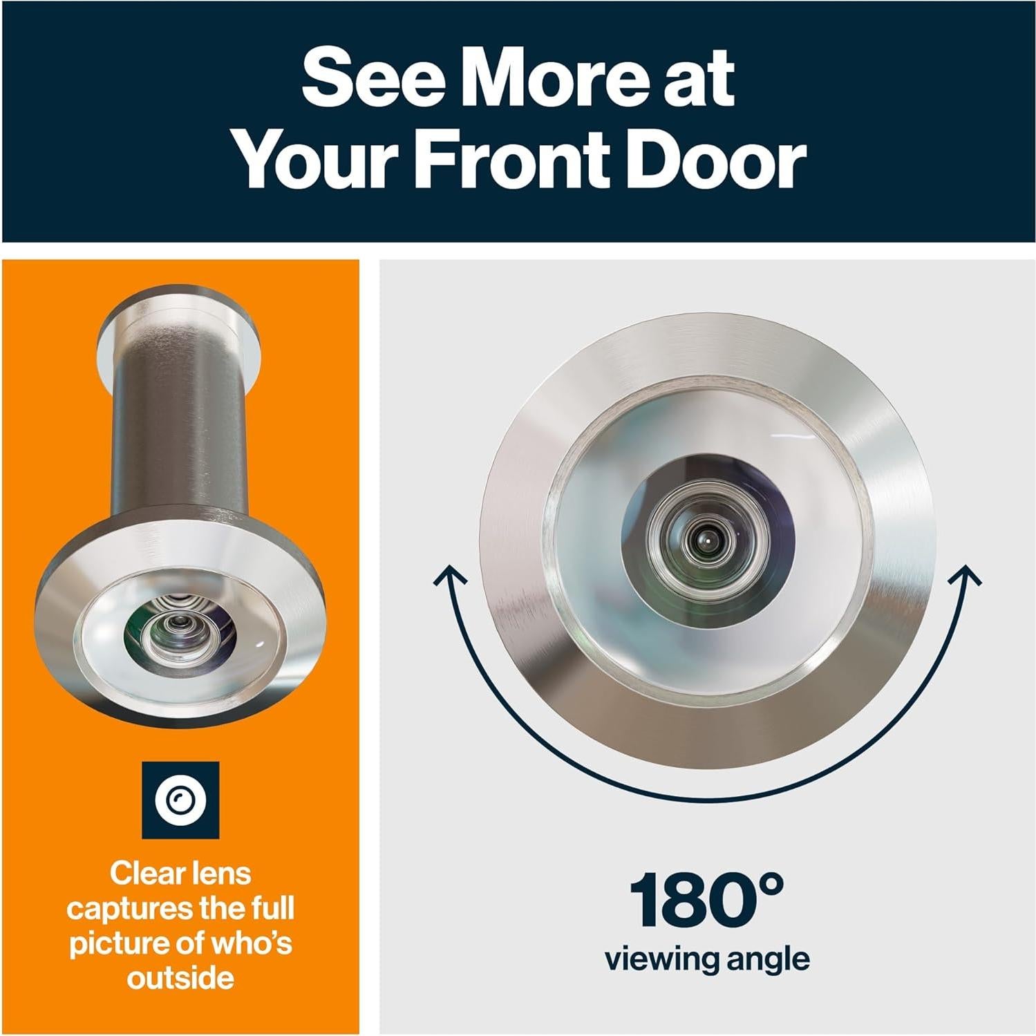 Visor de puerta KS Hardware DV-SNp25 | Mirilla 180° Niquel Satinado