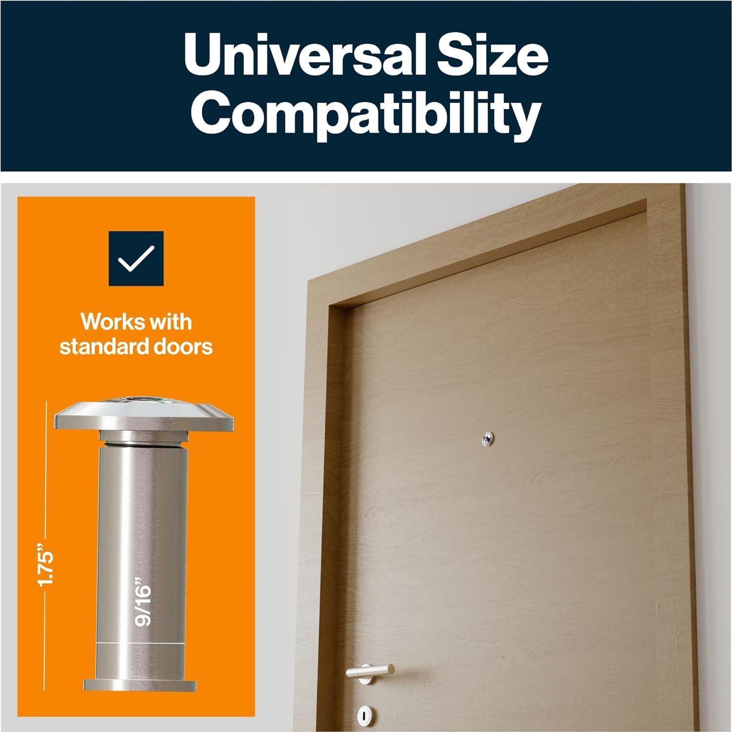 Visor de puerta KS Hardware DV-SNp25 | Mirilla 180° Niquel Satinado