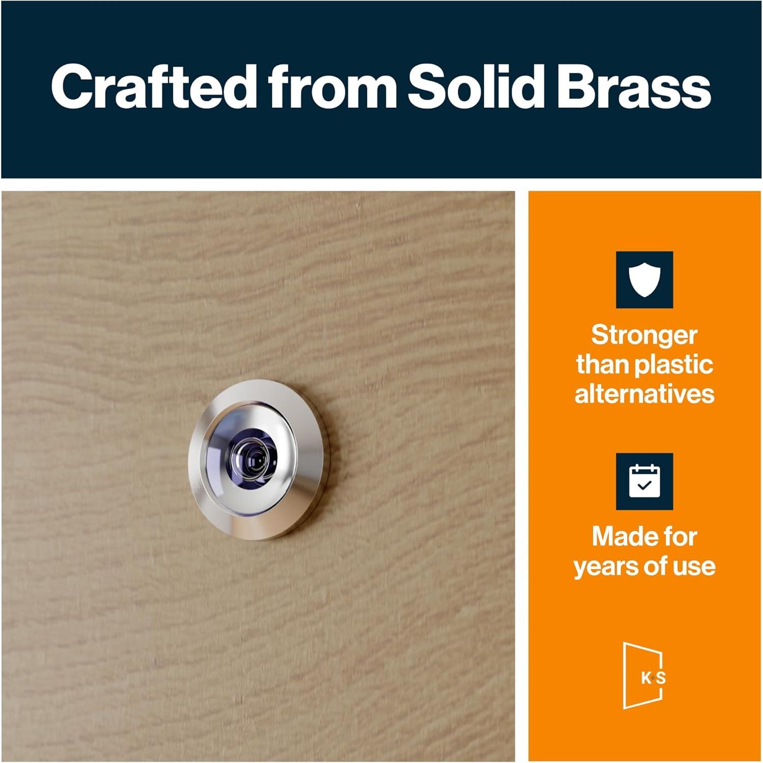 Visor de puerta KS Hardware DV-SNp25 | Mirilla 180° Niquel Satinado