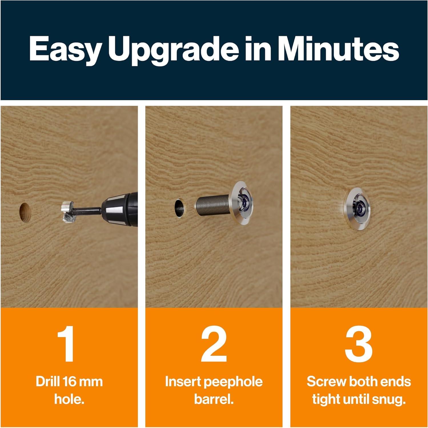 Visor de puerta KS Hardware DV-SNp25 | Mirilla 180° Niquel Satinado