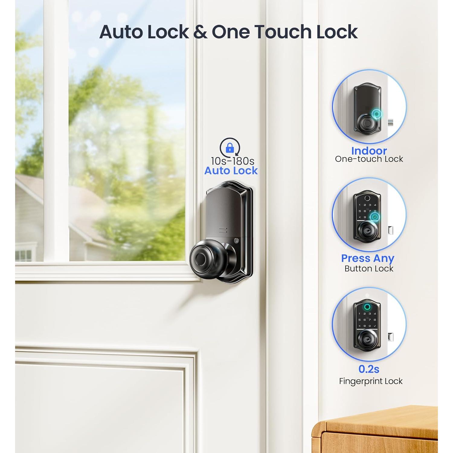 Cerradura Inteligente Veise VE018 - Huella Dactilar y App, IP55