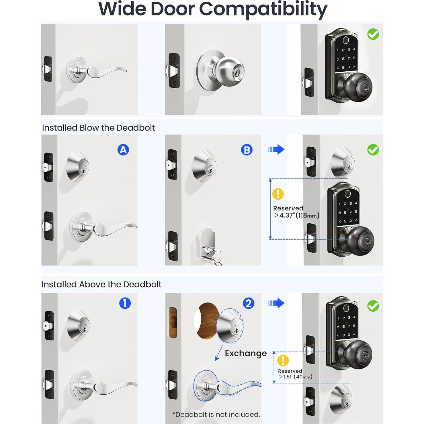 Cerradura Inteligente Veise VE018 - Huella Dactilar y App, IP55