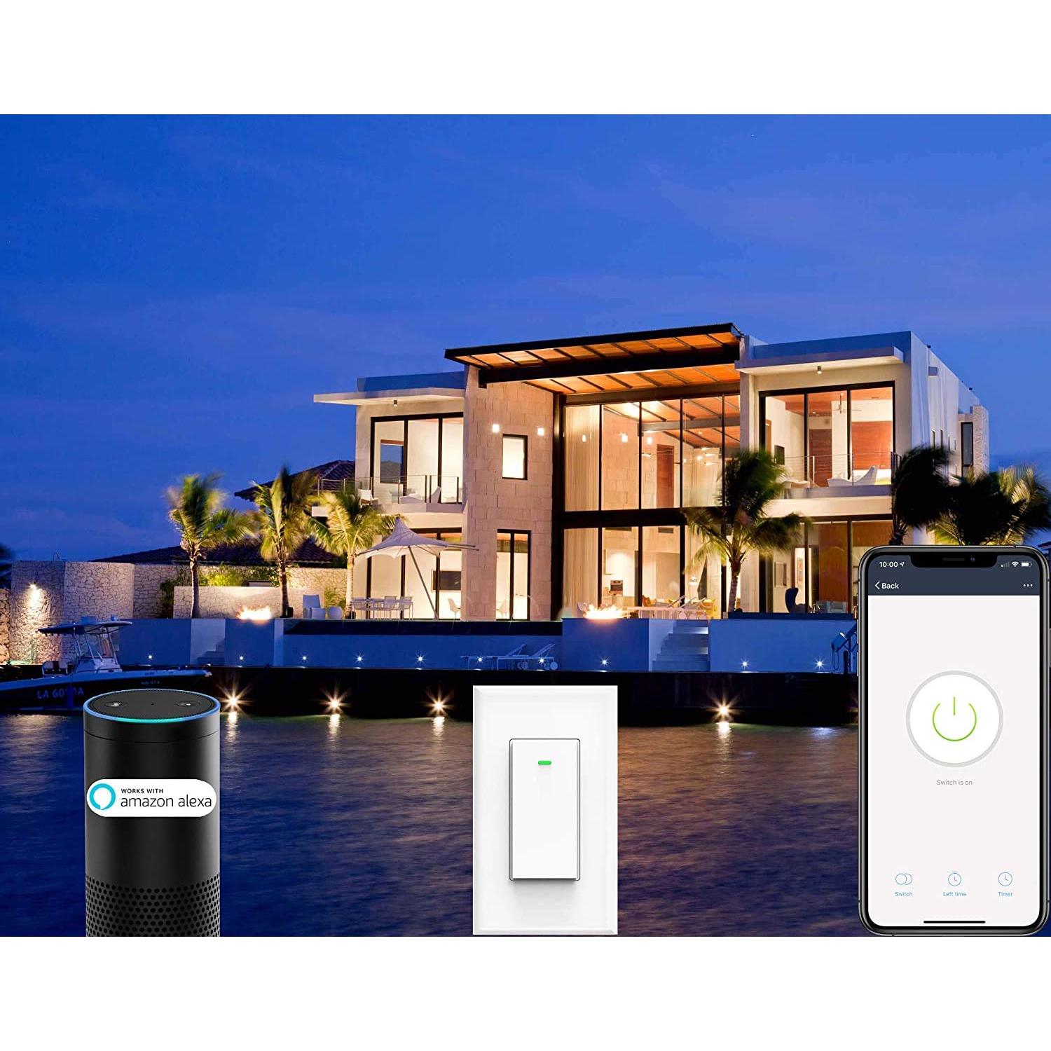 Interruptor de Luz Inteligente Micmi MK36 WiFi 1 Gang Control Voz