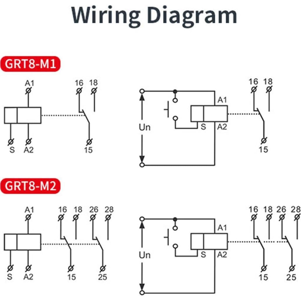 Relé de Tiempo Multifuncional GEYA GRT8-M1 16A AC/DC 12V-240V