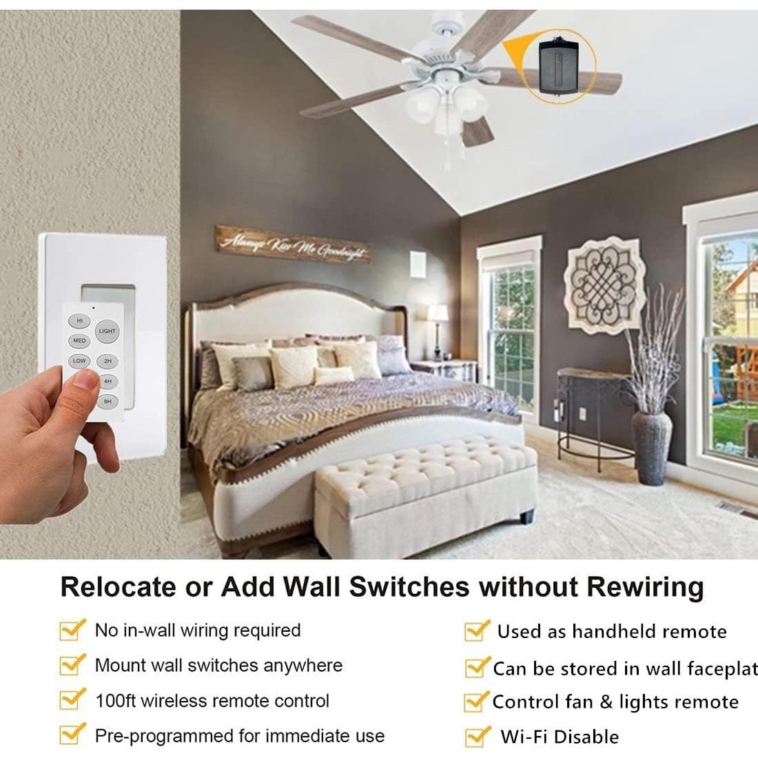 Kit Control Remoto Inalámbrico Nexete para Ventilador de Techo