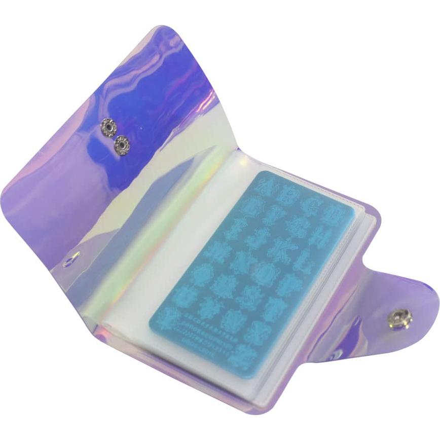 Estuche Organizador de Placas de Estampado VNC 20 Ranuras Rosa