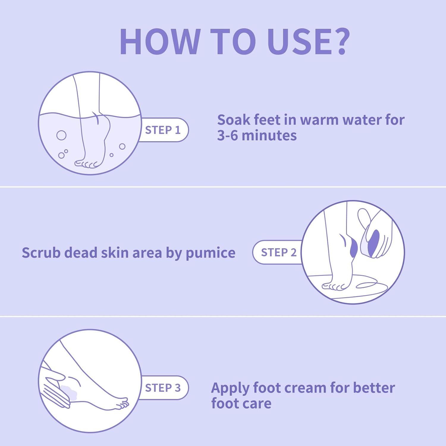 Piedra Pómez para Pies NOVAL 40 PCS Exfoliador de Piel Muerta