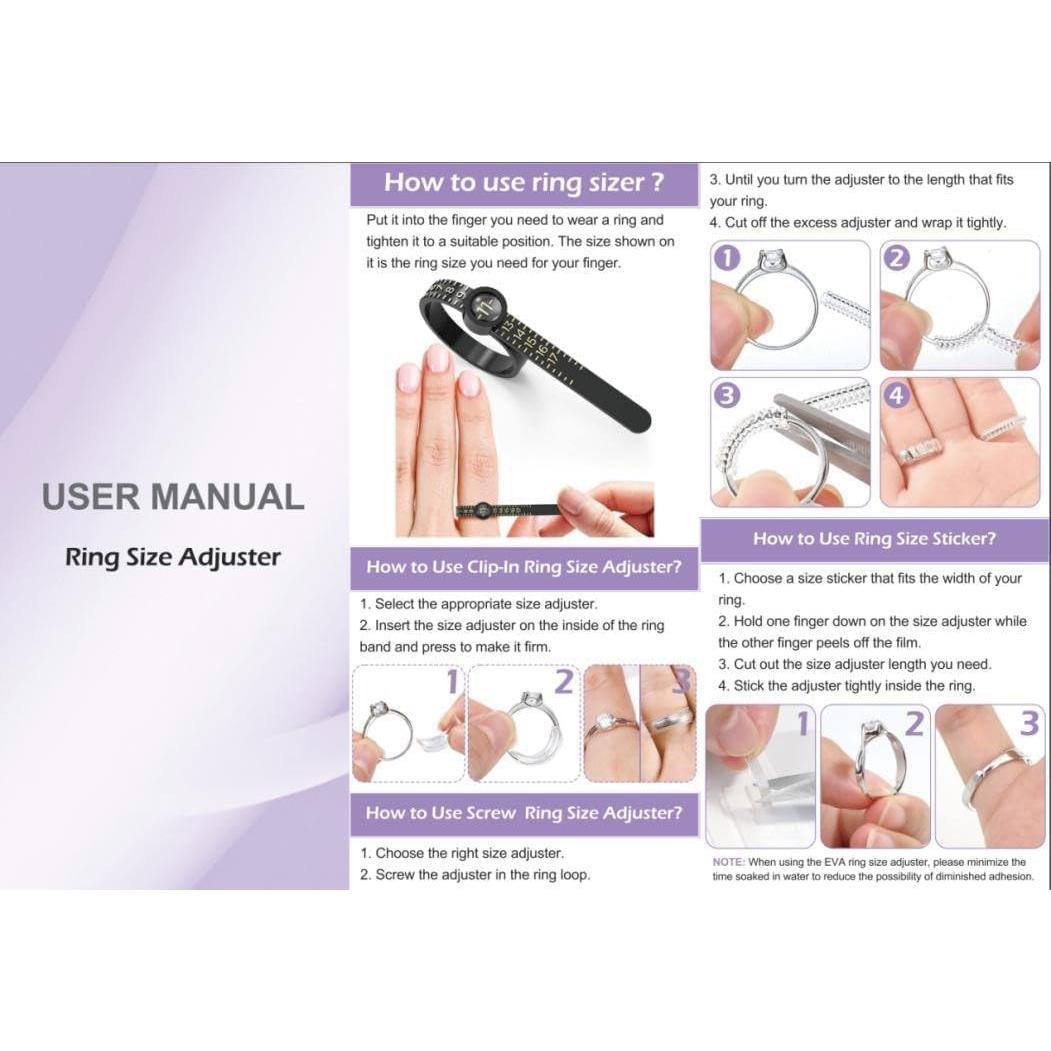 38 Pcs Ajustador de Talla de Anillo Mckanti con Herramienta