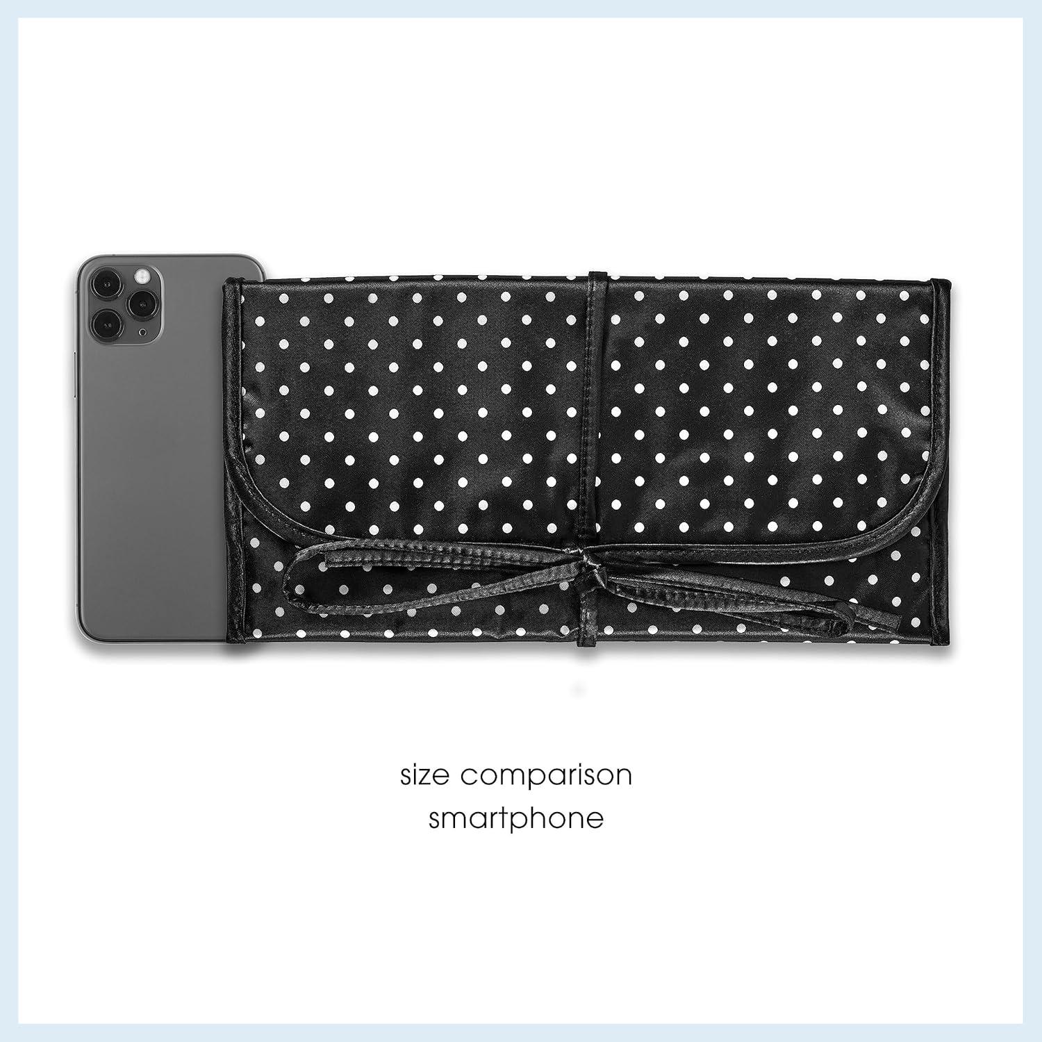 Bolsa de Joyas Travel Smart Conair 6 Bolsillos Negro/Blanco