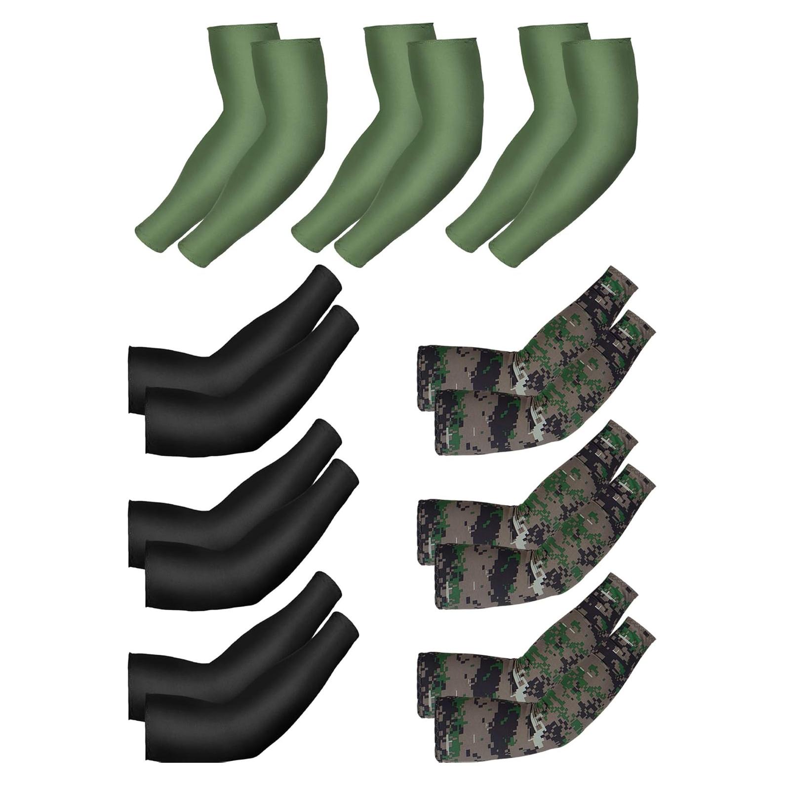 Mangas de Protección UV Unisex Bememo - 9 Pares de Seda de Hielo