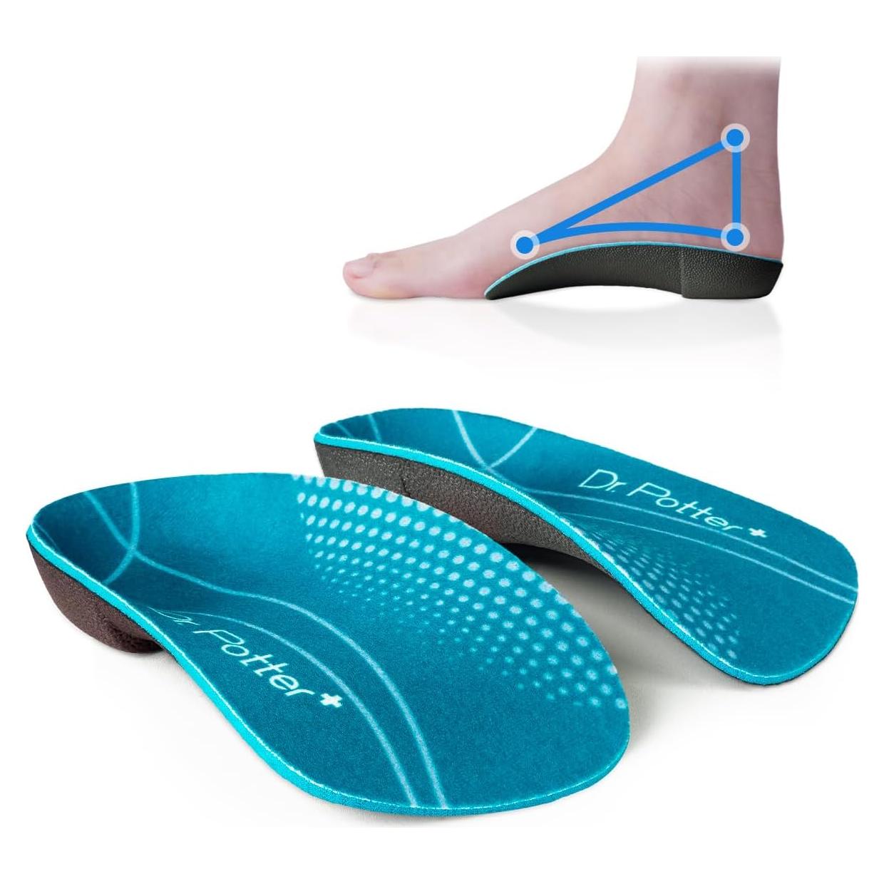 Plantillas ortopédicas 3/4 DR. POTTER+ para fascitis plantar