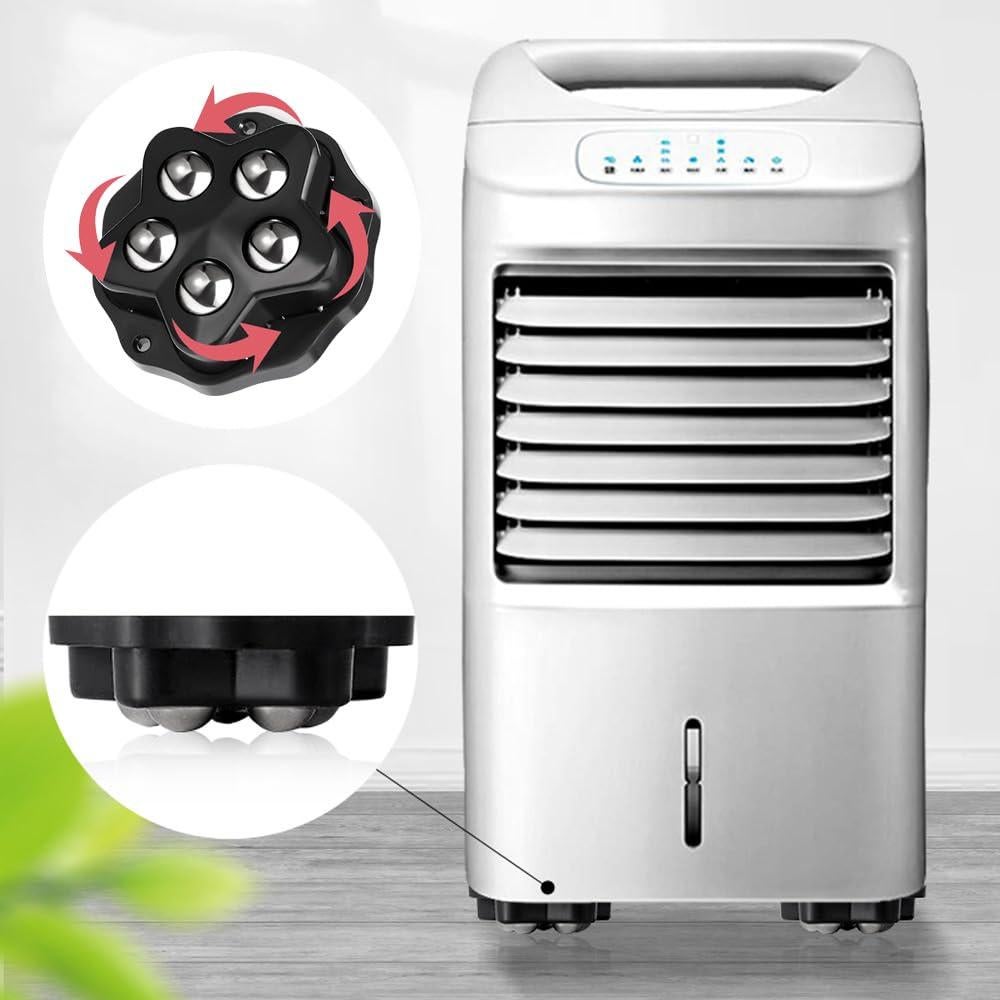 12 Ruedas Autoadhesivas Negras Weidu para Muebles 4.8cm