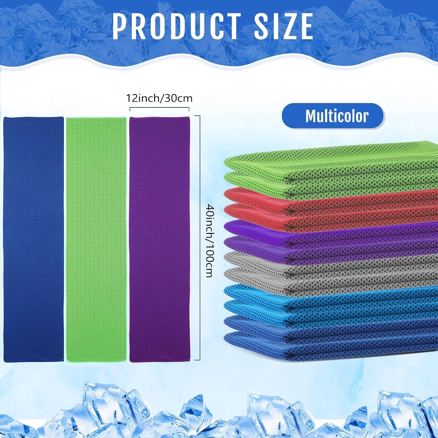 Toallas Enfriadoras Hosuly 12 Piezas 30x100 cm Microfibra