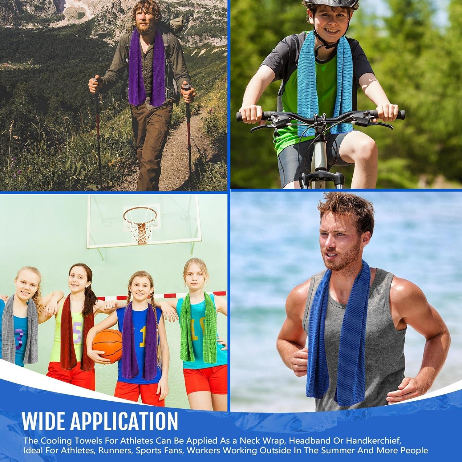 Toallas Enfriadoras Hosuly 12 Piezas 30x100 cm Microfibra