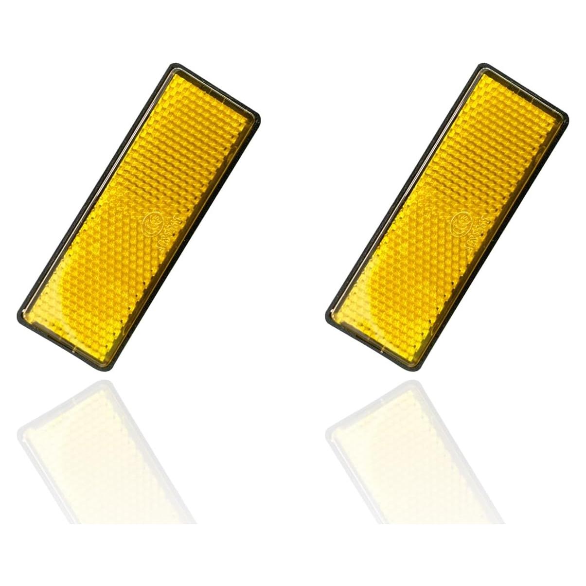 2 Reflectores de Motocicleta Dickno Naranja Rectangular