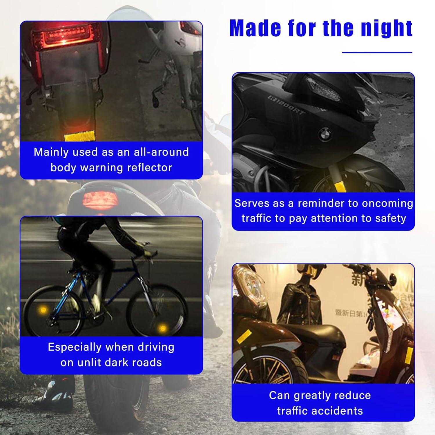 2 Reflectores de Motocicleta Dickno Naranja Rectangular