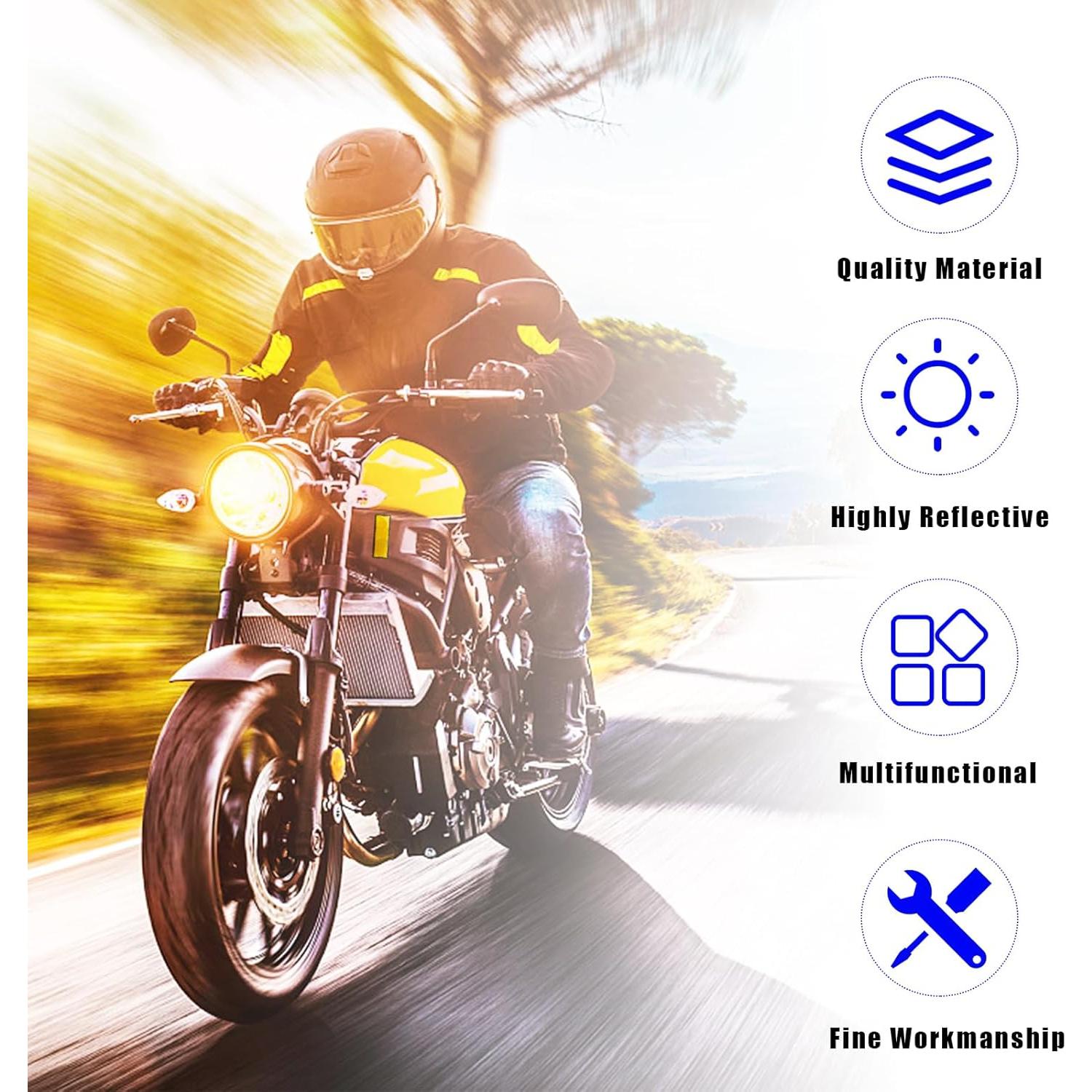 2 Reflectores de Motocicleta Dickno Naranja Rectangular