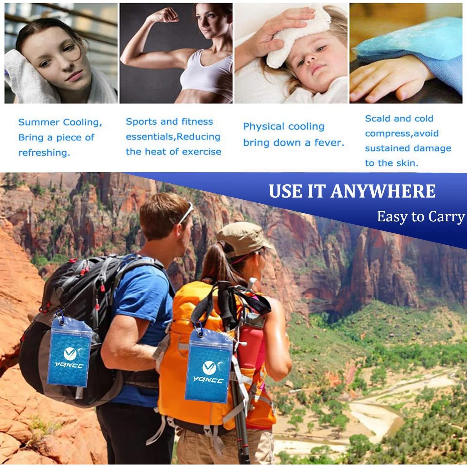 Toallas Enfriadoras YQXCC 4 Piezas Microfibra 101.6x30.5cm