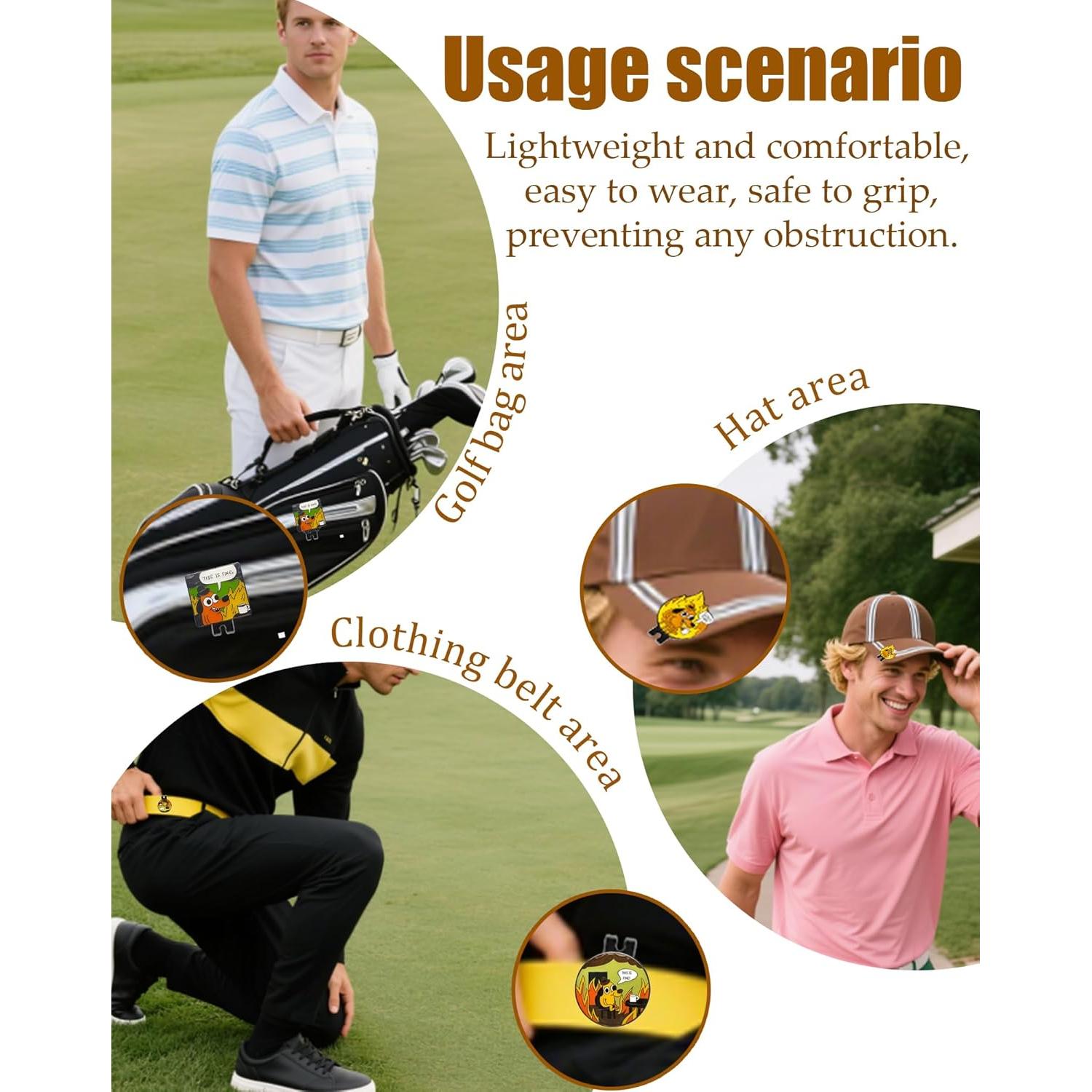 Marcador de Pelota de Golf BSTWARM TIFGF01 con Clip Magnético