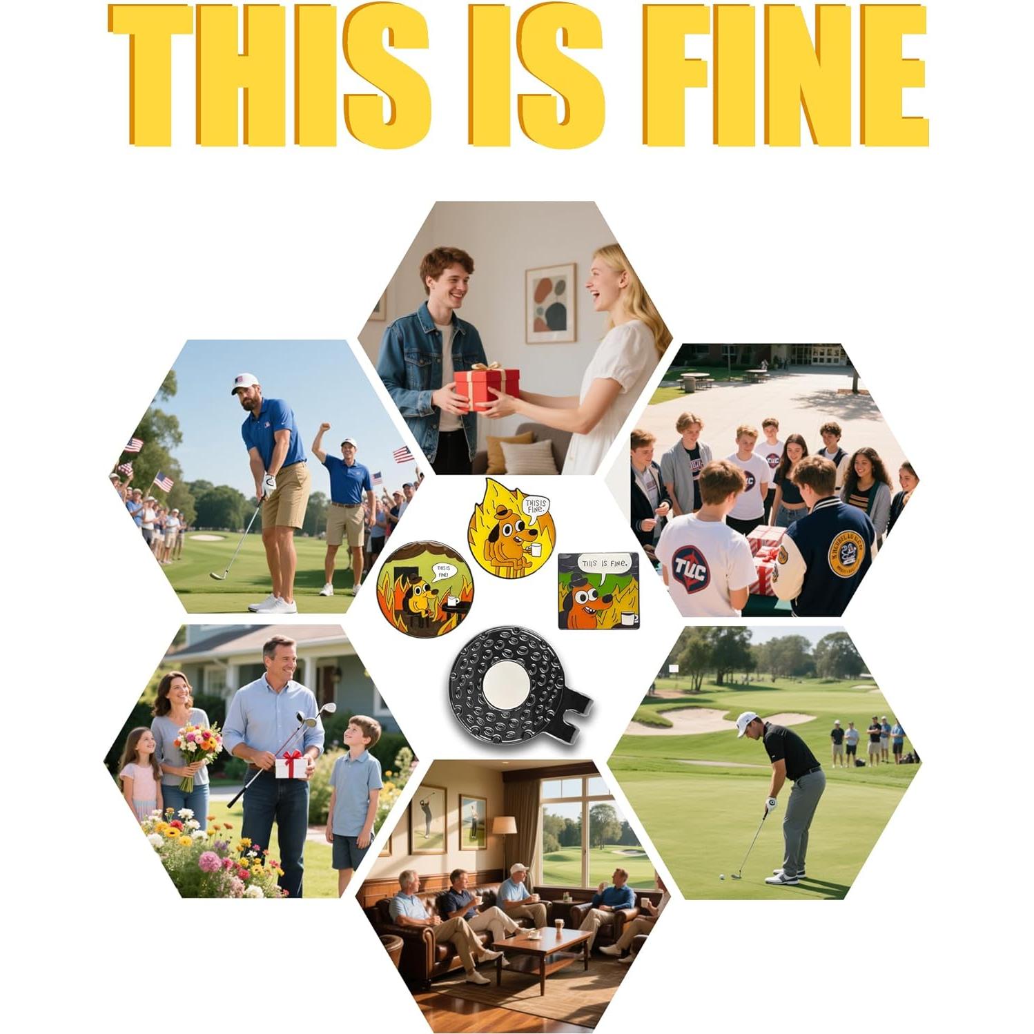 Marcador de Pelota de Golf BSTWARM TIFGF01 con Clip Magnético