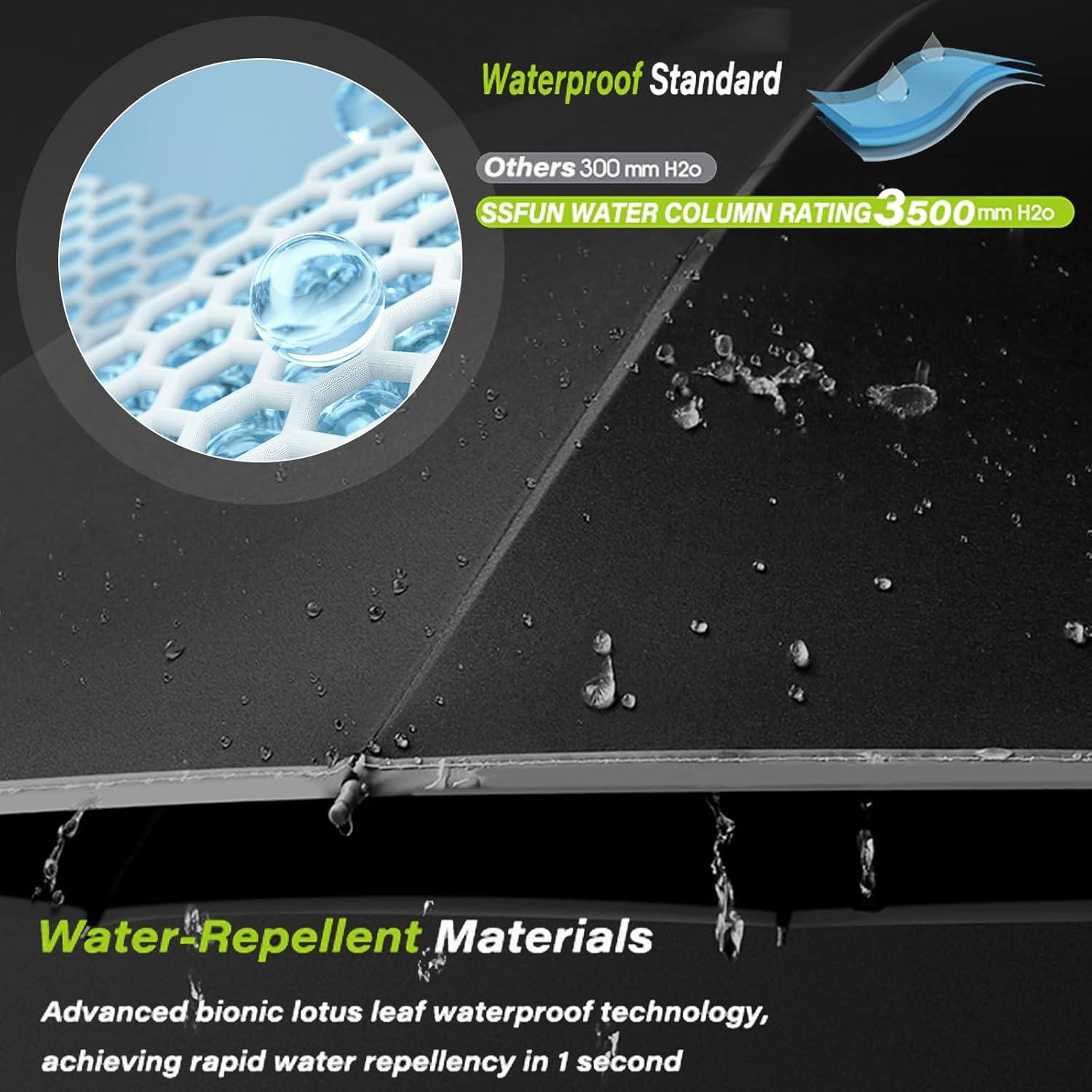 Paraguas Inverso Automático SSFUN Beige con Hebilla y Reflectante