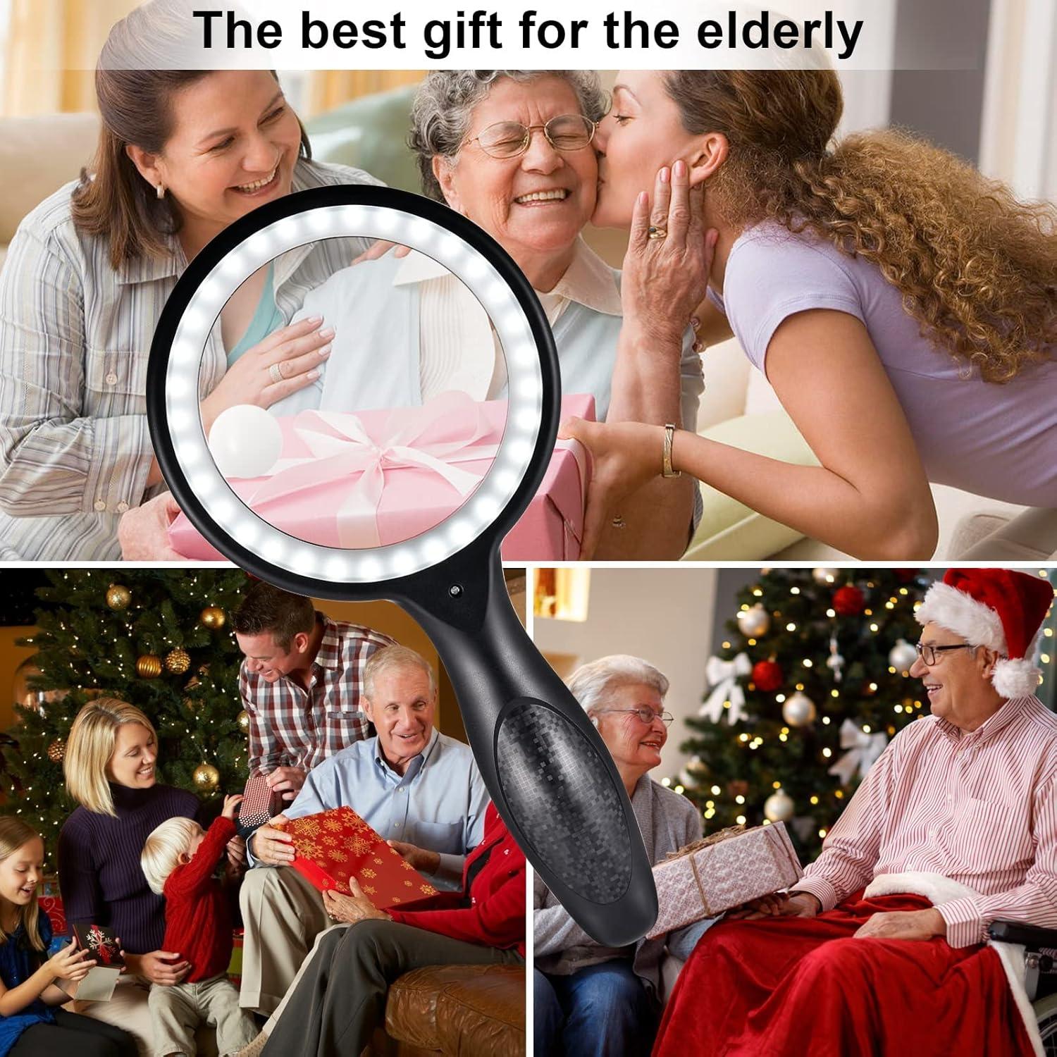 Lupa con Luz Xccbbow 30X 60X USB Recargable 33 LEDs