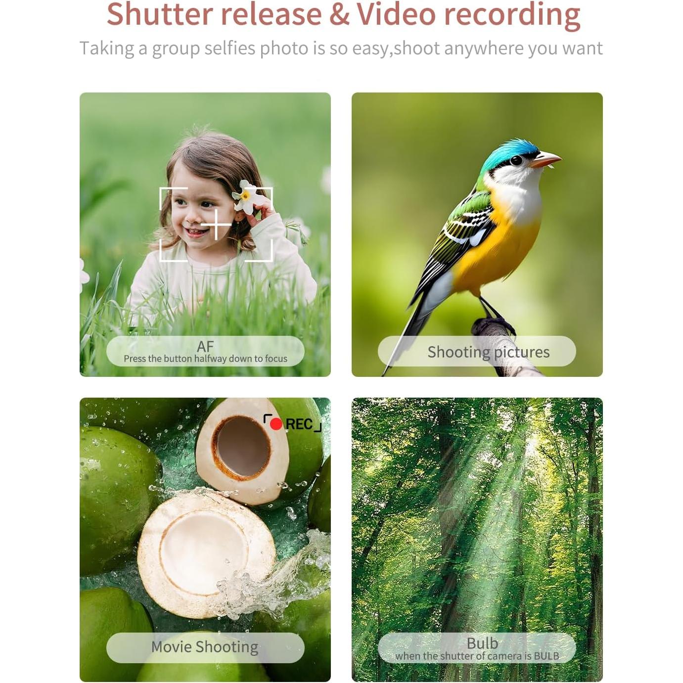 Control Remoto Inalámbrico Recargable Hanpusen para Sony ZV-E10/A7 III