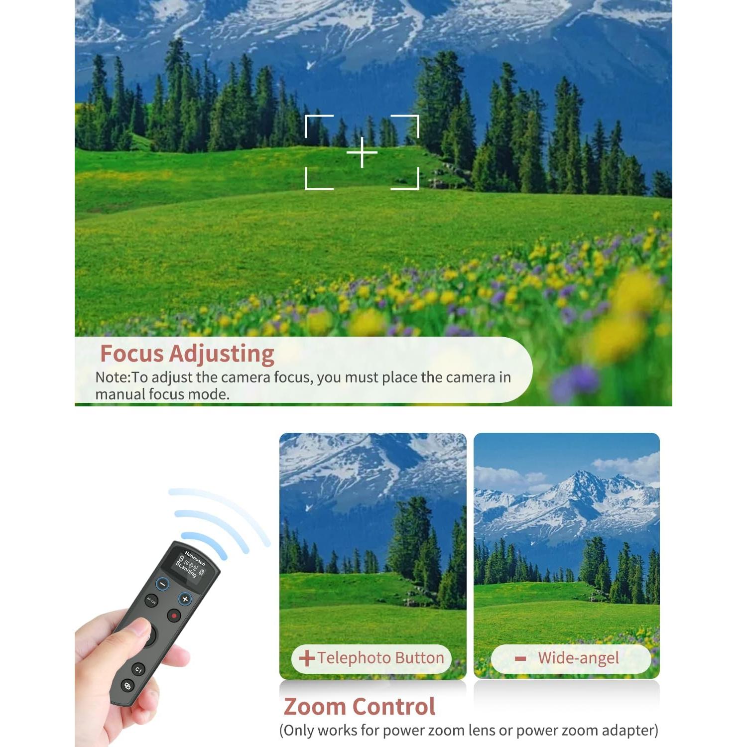 Control Remoto Inalámbrico Recargable Hanpusen para Sony ZV-E10/A7 III