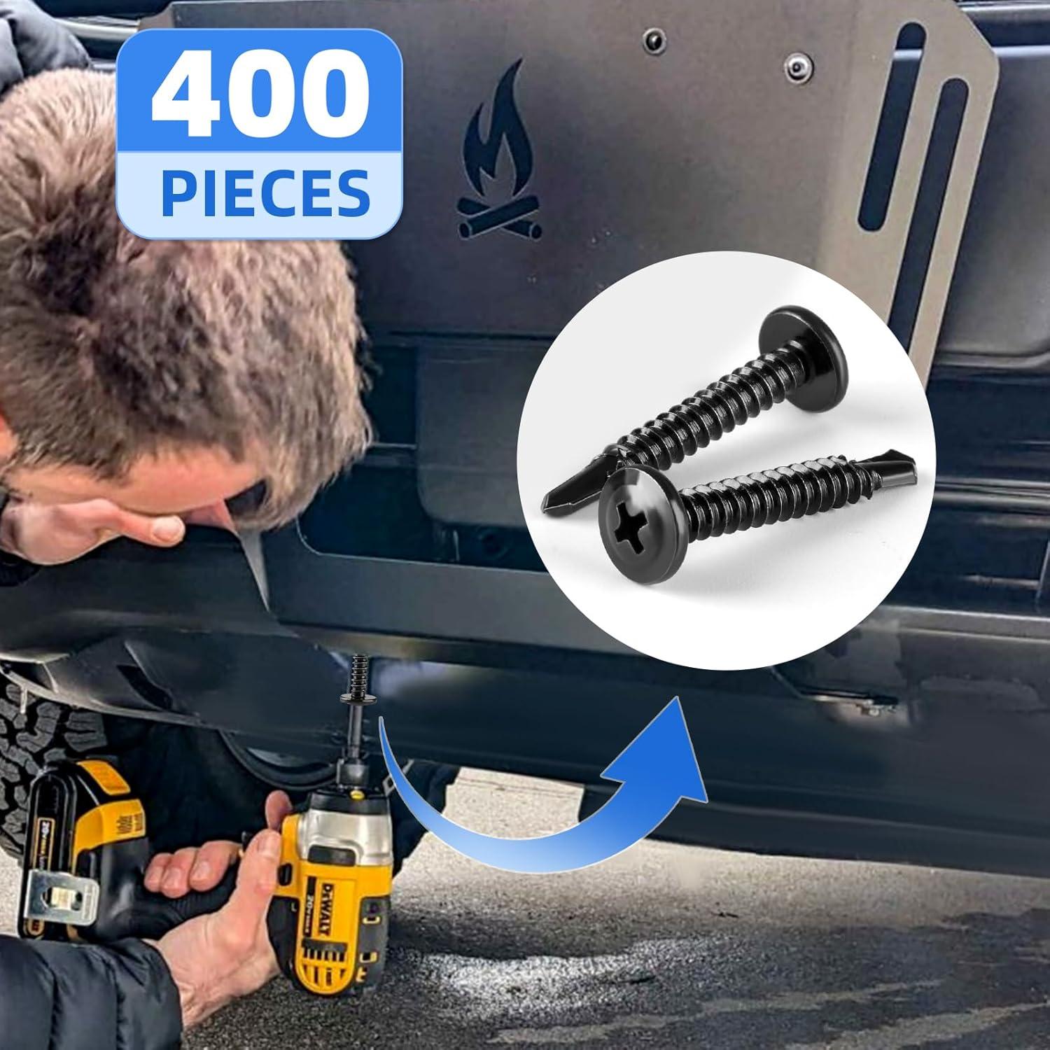 400 Tornillos Autoperforantes Acero Inoxidable 410 #8 #10 1.27-3.18cm