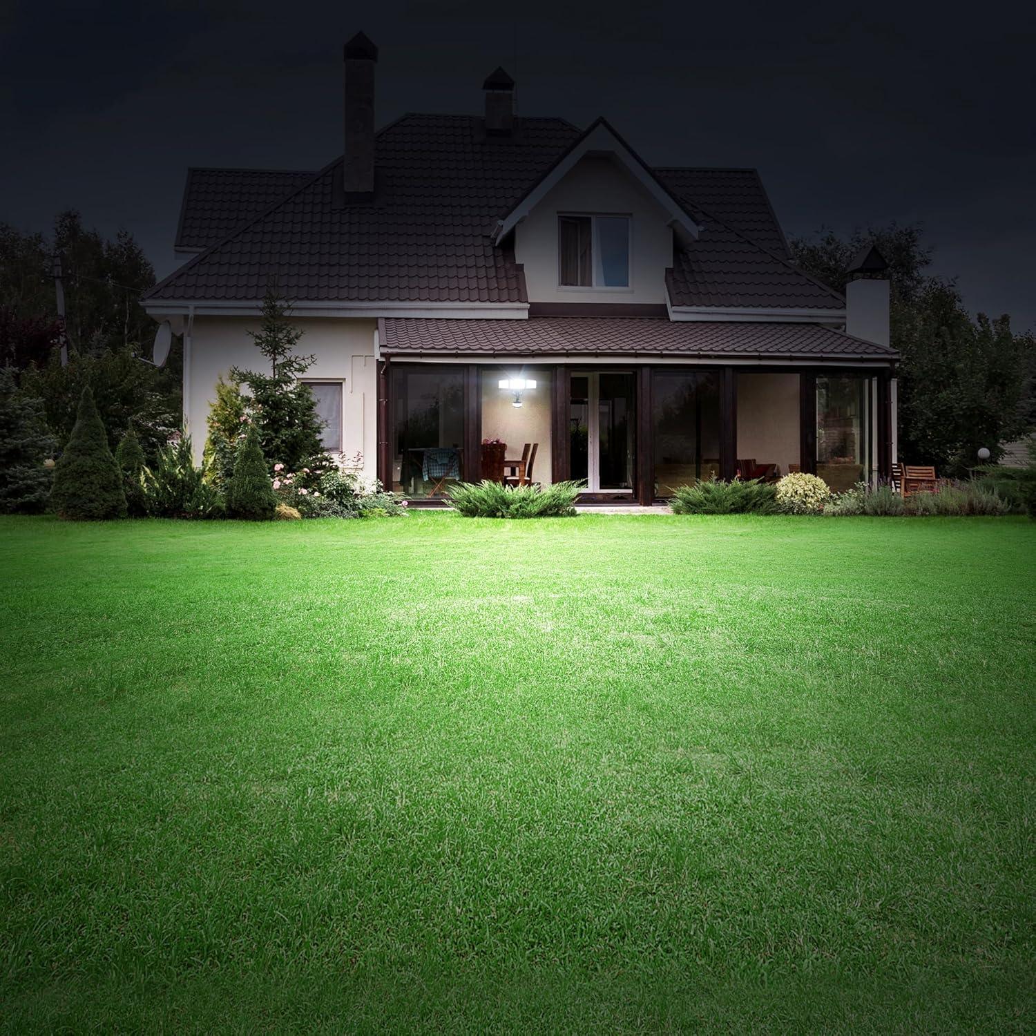 Luz Exterior LED LUTEC 74W 8000 Lúmenes con Sensor Movimiento