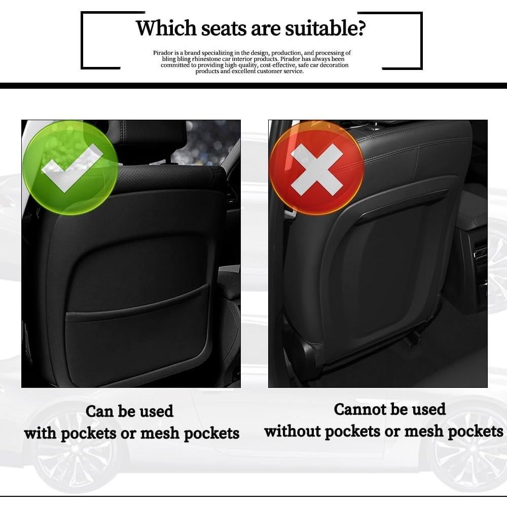 Protector de Asientos Traseros Pirador Negro 2 Pcs 35x44 cm